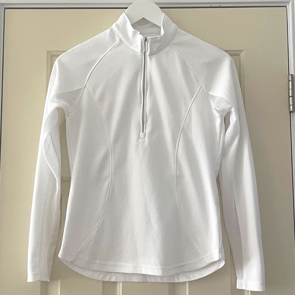 Pebble Beach Women's UPF 50 White 1/4 Zip Pullover - Size XS